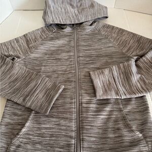 Gray Zip-Up Hoodie Jacket Girls Size 10/12